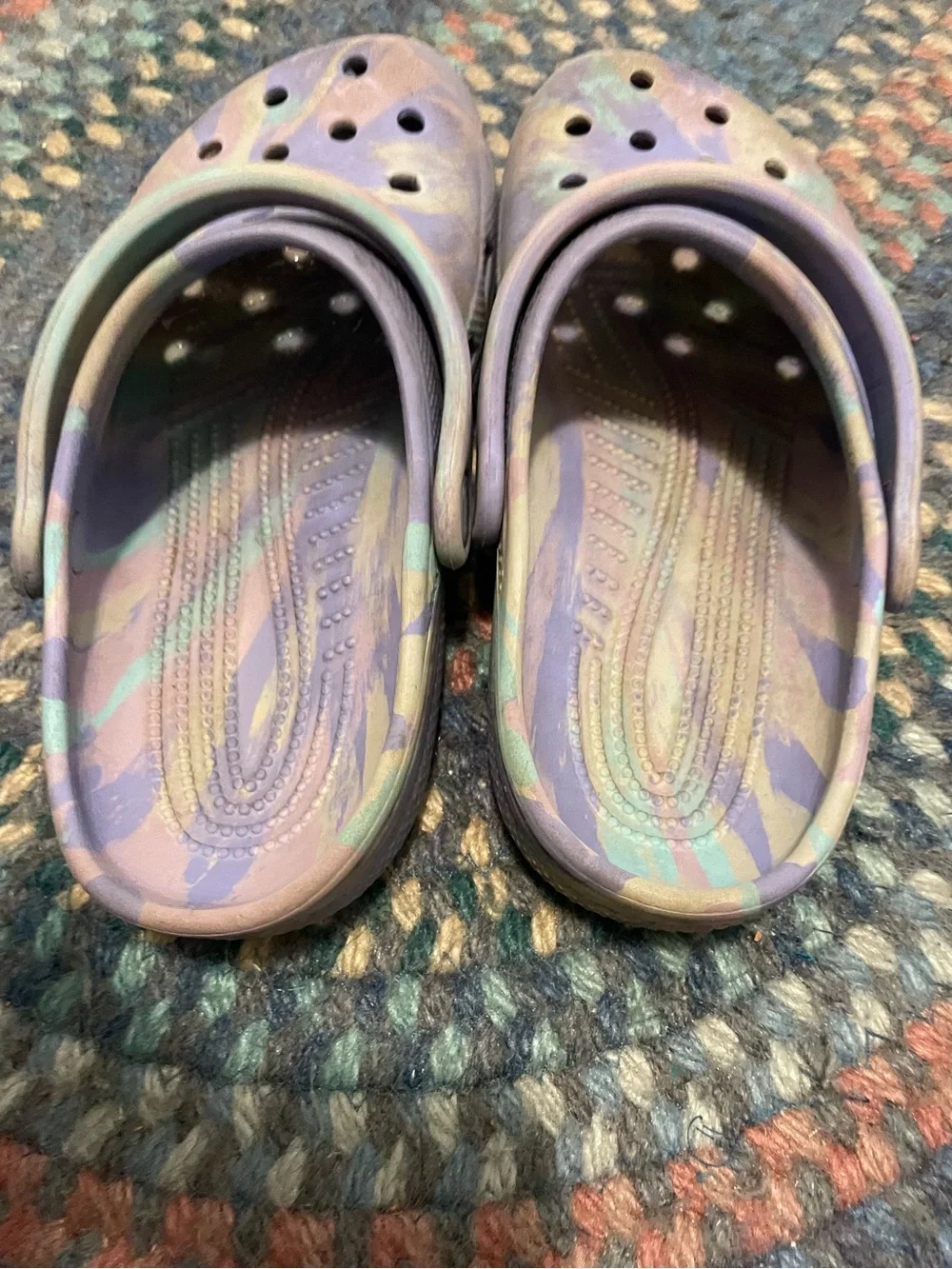 Crocs Kids' Tie-Dye Classic Clog - Pastel Purple/Green